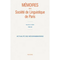 Actualite Des Neogrammairiens