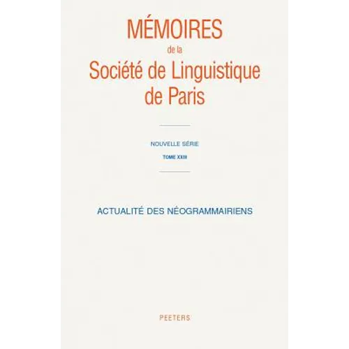 Actualite Des Neogrammairiens