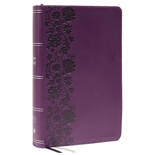 KJV Holy Bible: Large Print Single-Column with 43,000 End-Of-Verse Cross References, Purple Leathersoft, Personal Size, Red Letter, Comfort Print: Kin