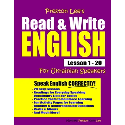 Preston Lee's Read & Write English Lesson 1 - 20 For Ukrainian Speakers