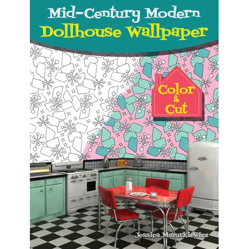 Mid-Century Modern Dollhouse Wallpaper: Color & Cut