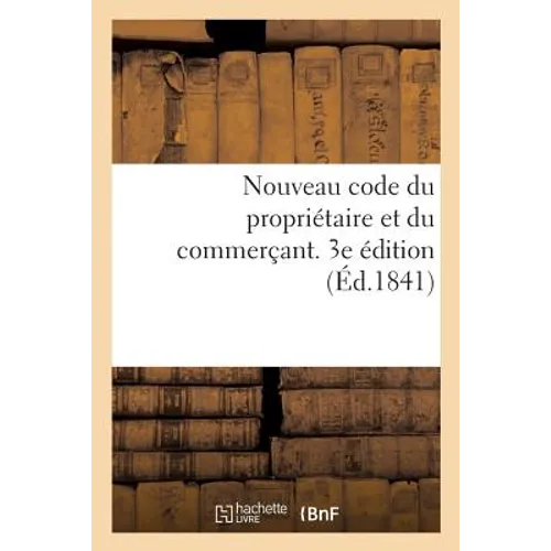 Nouveau Code Du Propriétaire Et Du Commerçant