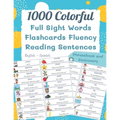 1000 Colorful Full Sight Words Flashcards Fluency Reading Sentences English - Spanish Phrasebook And Dictionary: My kids first sight word made easy sp