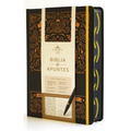 Biblia de Apuntes Rvr 1960 Td, Negro Y Oro (Edición Cantos Pintados) / Spanish Journaling Bible Rvr 1960 Hc Black and Gold