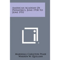 American Academy of Pediatrics, June 1930 to June 1951