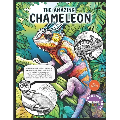 The Amazing Chameleon, Kids K-12 Wildlife Chameleon Coloring Book: Educational Coloring Book