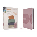 Niv, Read. Think. Live., Leathersoft, Pink, Comfort Print: 365-Day NIV Devotional Bible - Discover Your Part in God's Plan