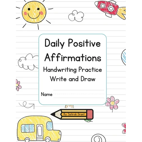 Daily Positive Affirmations Handwriting Practice Write and Draw