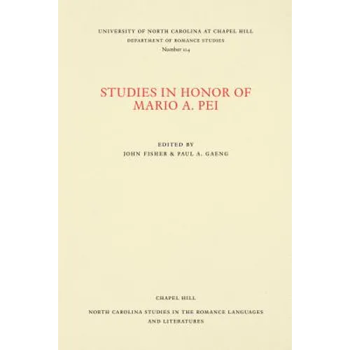 Studies in Honor of Mario A. Pei