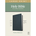 NLT Large Print Thinline Reference Bible, Filament Enabled Edition (Red Letter, Genuine Leather, Blue)