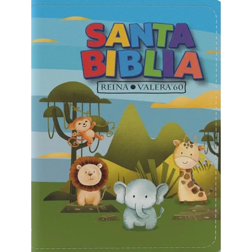 Biblia Rvr 1960 Compacta Para Niños Animales Vinilo Con Cierre (Bible Rvr 1960 Compact Size Children Animals Vinyl with Zipper (Spanish Edition)
