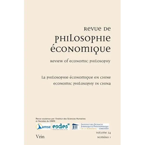 La Philosophie Economique En Chine