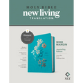 NLT Wide Margin Bible, Filament Enabled (Hardcover Cloth, Ocean Blue Floral, Red Letter)