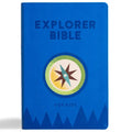 KJV Explorer Bible for Kids, Royal Blue Leathertouch, Indexed: Placing God's Word in the Middle of God's World