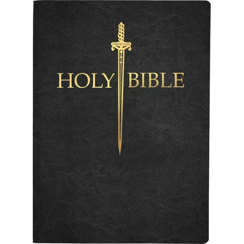 KJV Sword Bible, Large Print, Black Genuine Leather, Thumb Index: (Red Letter, Premium Cowhide, 1611 Version)