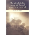 Funeral Bulletin: The Gift (Package of 100): Romans 6:23 (Kjv)