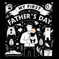 High Contrast Baby Book - Father's Day: My First Fathers Day For Newborn, Babies, Infants High Contrast Baby Book of Family days Black and White Baby