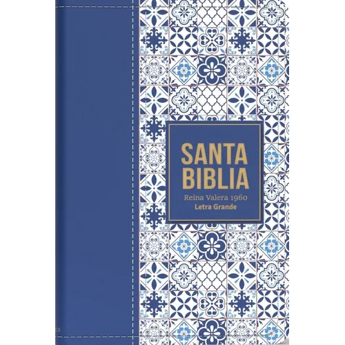 Biblia Rvr 1960 Letra Grande Tamaño Manual Símil Piel Azul Claro(bible Rvr 1960 Large Print Handsize Leatherlike Tiles Light Blue (Spanish Edition)