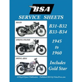 BSA B31 - B32 - B33 - B34 'Service Sheets' 1945-1960 for All Pre-Unit Rigid, Spring Frame and Swing Arm Models