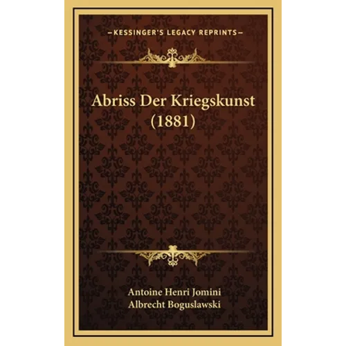 Abriss Der Kriegskunst (1881)