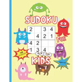 Sudoku For Kids Ages 4-8: Sudoku With Cute Monster Books For Kids, 4x4 Sudoku For Toddlers Kindergarten Preschool, Learn Numbers 1-4