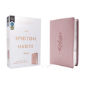 Niv, Spiritual Habits Bible, Leathersoft, Pink, Red Letter, Comfort Print: Learn to Live a Gospel-Centered Life