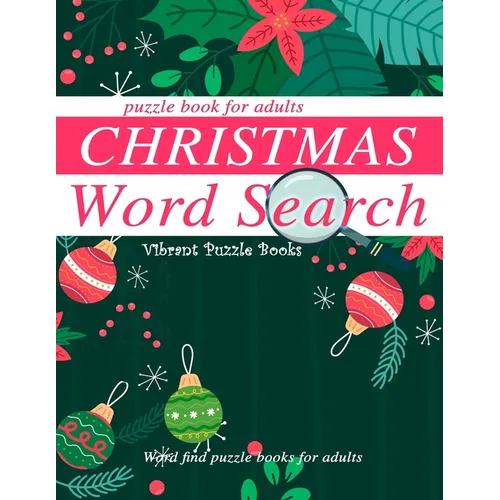 Christmas word search puzzle book for adults.: Word find puzzle books for adults