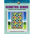 Creative Haven Geometric Genius Stained Glass Coloring Book