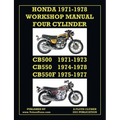 Honda 1971-1978 Workshop Manual 4-Cylinder Cb500, Cb550 & Cb550f Super Sport