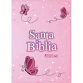 Biblia Rvr 1960 Compacta Símil Piel Juvenil Mariposa Rosada (Bible Rvr 1960 Compact Size Leatherlike Youth Pink Butterfly (Spanish Edition)