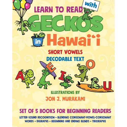 Learn to Read with Geckos in Hawaii: Set of 5 Books for Beginning Readers