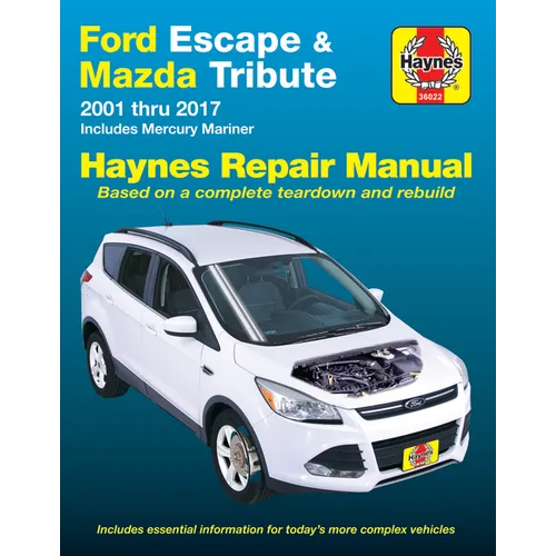 Ford Escape (01-17), Mazda Tribute (01-11) & Mercury Mariner (05-11) Haynes Repair Manual Haynes Repair Manual: Includes Mercury Mariner