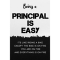 Being A Principal Is Easy It's Like Riding A Bike Except the Bike is On Fire You're On Fire Everything is on Fire: Special Gift for a Special Person F