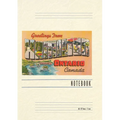 Vintage Lined Notebook Greetings from Hamilton, Ontario, Canada