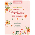 3-Minute Devotions for Women Large Print: 180 Inspirational Readings for Her Heart