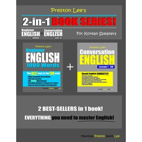 Preston Lee's 2-in-1 Book Series! Beginner English 1000 Words & Conversation English Lesson 1 - 60 For Korean Speakers