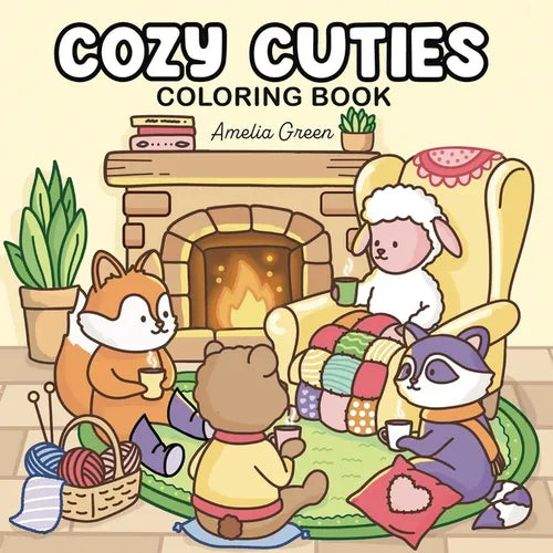 Cozy Cuties: Coloring Book for Adults and Teens Featuring Adorable Animal Characters, Relaxing Hygge Moments and Comfy Scenes