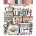 Retro Gadgets & Games Coloring Book