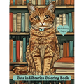 Cats in Libraries Coloring Book