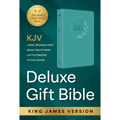 KJV Holy Bible: Deluxe Gift Bible - Turquoise Circle Leaf: King James Version Bible