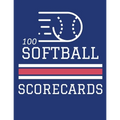 100 Softball Scorecards: 100 Scoring Sheets For Baseball and Softball Games (8.5x11)