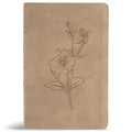 CSB Personal Size Giant Print Bible, Digital Study Edition, Earth Suedesoft Leathertouch, Indexed