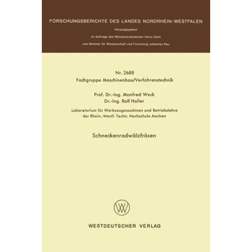 Schneckenradwälzfräsen
