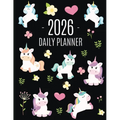 Unicorn Daily Planner 2026: Cute 2026 Year Organizer: January-December (12 Months) Large Funny Magical Fairy Tale Horse Agenda