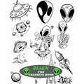 Alien the Coloring Book: Amazing kids Coloring Book with Fun Easy and Relaxing Coloring Pages Alien Inspired Scenes and Designs for Stress.