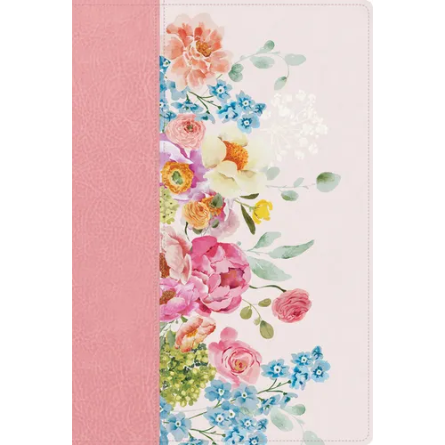 Rvr 1960 Biblia Letra Grande, Tamaño Manual, Edición Especial, Rosa Pastel, Símil Piel