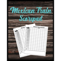 Mexican Train Scorepad: Scorecard Book Score cards for Dominoes Tally Cards, Chicken Foot 8.5" x 11", 118 Pages