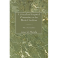A Critical and Exegetical Commentary on the Book of Leviticus