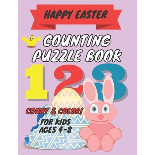 happy easter counting puzzle book: A Fun Guessing Game Book for kids - Fun & Interactive Picture Book for Preschoolers and Toddlers - easter coloring