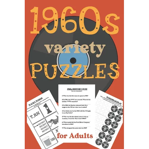 1960s Variety Puzzles for Adults: Travel Sized Word and Number Puzzles with Answers in Large Print